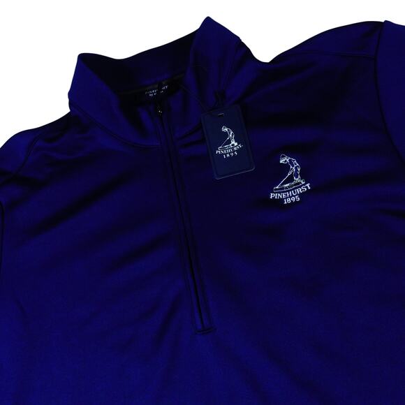 Adidas Pinehurst 1895 1/4 Zip Blue Pull Over Mens XL NWT NEW with TAGS - Picture 1 of 6